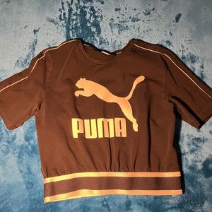 black and white PUMA crop top